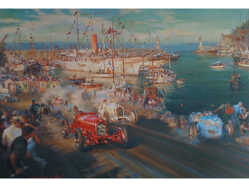 24. Nuvolari at the 1931 Monaco Grand Prix Limited Edition Print for website