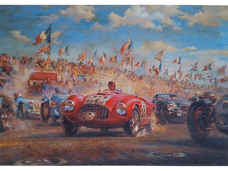 26. Photograph of Stirling Moss driving his Aston Martin at Goodwood for website