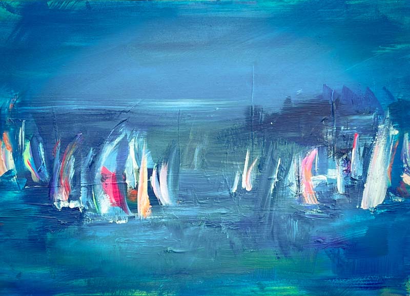 Jacquie Turner ref 1035 Start of the Channel Race (255 mm x 359 mm)