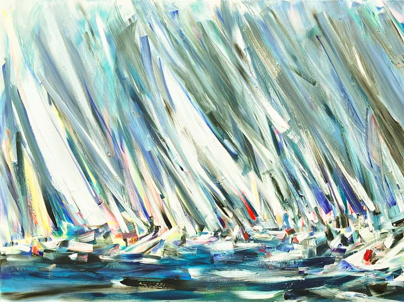 Jacquie Turner ref 1041 Rounding the Mark - Spring Series (915 mm x 1220 mm)