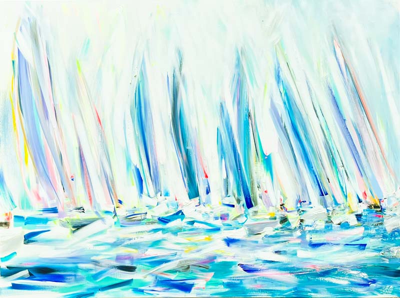 Jacquie Turner ref 1044 Start Line at Dawn (915 mm x 1220 mm)