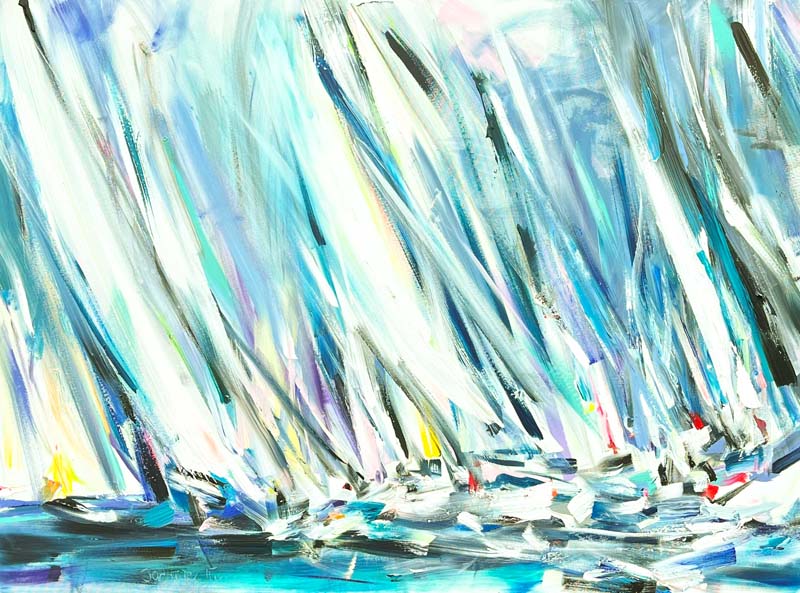 Jacquie Turner ref 1051 Rounding the Mark - Spring Series 2 (760 mm x 1020 mm)